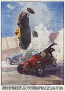 Nem sequer um osso partido (litografia a cores) de Italian School