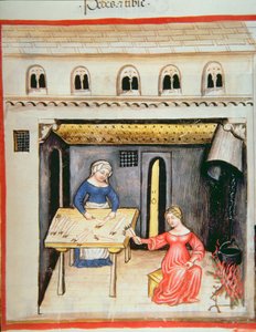Nova 2644 fol.78r Preparando pés e cascos de animais, da Tacuinum Sanitatis de Italian School