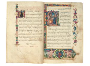PSEUDO-ARISTOTLE, Secreta secretorum; "MARDOCHEUS IUDEUS", Epistola ad Alexandrum de cognitione veri dei; ADAM DE MONTALDO (fl. c.1450-1495), Divinitus prolata iudicia sive premonita; Quedam alia summatim posita iudicia, Roma, c.1490 (tinta e cor sobre vel de Italian School