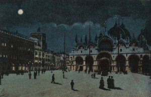 Praça de São Marcos (litografia a cores) de Italian School