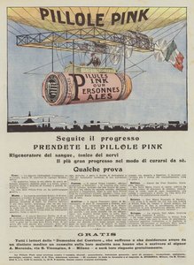 Comprimidos cor-de-rosa (Litografia a cores) de Italian School