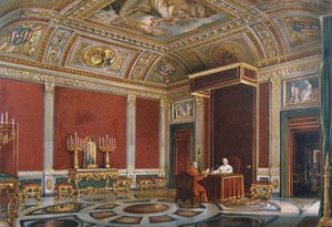Pio IX no Salão da Audiência Papal no Quirinale de Italian School