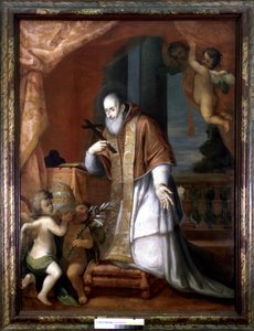Pius V (1504 - 1572). Pintura anônima de uma Igreja Lombarda. de Italian School