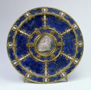 Placa com um camafeu representando Leda e o Cisne de Italian School