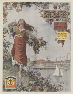 Poggi  Astengo (litografia a cores) de Italian School