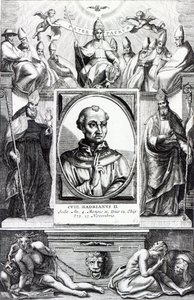 Papa Adriano II (gravura) de Italian School