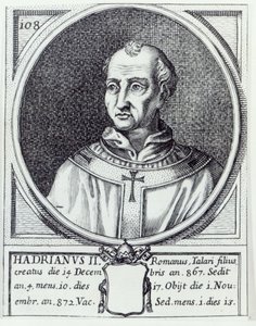 Papa Adriano II de Italian School