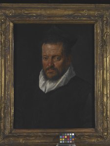 Retrato de um Sacerdote (óleo sobre tela) de Italian School