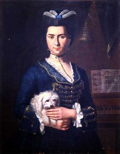 Retrato de Anna Paoli, c.1750 (óleo sobre tela) (ver 138621) de Italian School