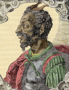 Retrato de Átila da obra de Bernardino Corio "Elogia Virorum Illustris", Milão, século XVI. de Italian School