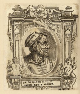 Retrato de Baldassare Tommaso Peruzzi, arquitecto e pintor italiano, nascido perto de Siena de Italian School