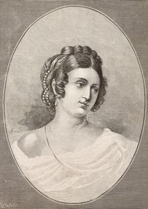 Retrato de Costanza Monti (1792-1840), poeta italiano, gravura de Centenari de L