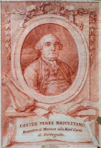 Retrato do compositor italiano de Davide Pérez (1710-1778). de Italian School