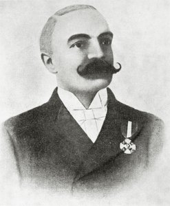 Retrato de Emilio Salgari (litho) de Italian School