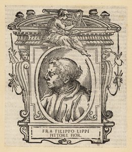 Retrato de Filippo Lippi, pintor italiano de Florença do Quattrocento (século XV), cerca de 1406-1469 de Italian School