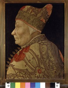 Retrato de Francesco Foscari (1373 - 1457), Doge de Veneza. Pintura em madeira. sd. Museu de Veneza Correr de Italian School