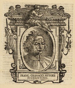 Retrato de Francesco Granacci, pintor italiano da Renascença de Florença de Italian School