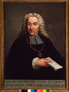 Retrato de Giacomo Perti (1661-1756) compositor italiano de Italian School