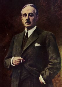 Retrato de Giacomo Puccini (litografia a cores) de Italian School