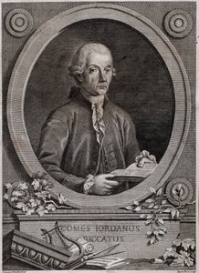 Retrato de Giordano (Jordan) Riccati (1709-1790) físico, matemático e teórico da música de Italian School