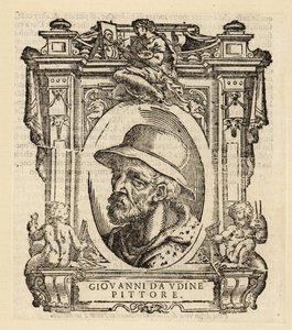 Retrato de Giovanni Nanni, pintor e arquiteto italiano nascido em Udine de Italian School