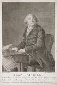 Retrato de Giovanni Paisiello (1782-1840) gravado por Vincent Aloja de Italian School