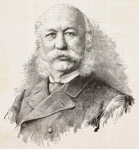 Retrato de Girolamo Cantelli (1815-1884), patriota e político italiano, gravado a partir de fotografia de Baroni e Gardelli, de L