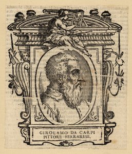 Retrato de Girolamo Da Carpi, pintor e decorador italiano que trabalhou na Corte da Casa de Este em Ferrara de Italian School