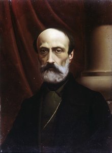 Retrato de Giuseppe Mazzini (1805 ou 1808 - 1872). Pintura a óleo. Museu do Risorgimento. Milão de Italian School