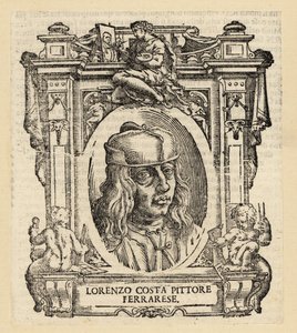 Retrato de Lorenzo Costa, pintor italiano de Ferrara da Renascença de Italian School