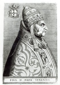Retrato do Papa Pio II de Italian School