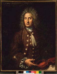 Retrato do compositor italiano Giuseppe Torelli (1658-1709).