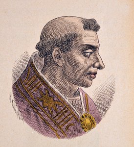 Retrato do Papa Adrien II (Adrian, Adriano ou Adriano) (867-872) de Italian School