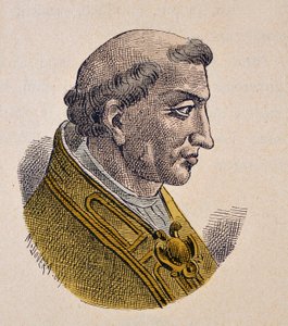 Retrato do Papa Benoit III (benedetto, Benedito ou Benedito) (855-858) de Italian School