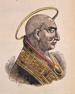 Retrato do Papa Calixte (Calliste ou Callixtus ou Callistus ou Callisto) Ier (217-222) de Italian School