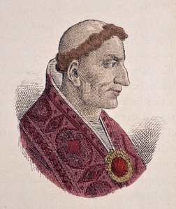 Retrato do Papa Conon (Conone) (686-687) de Italian School