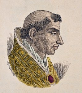Retrato do Papa Etienne VII (Stephen, stefano ou Stephanus) (927-931) de Italian School