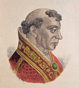 Retrato do Papa Formose (Formoso, Formosus) (891-896) de Italian School