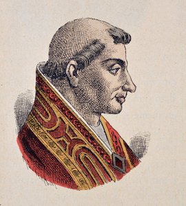 Retrato do Papa Gelase II (Gelasio I ou gelasio) (1118-1119) de Italian School