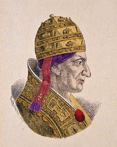 Retrato do Papa Gregoire X (Gregorio, Gregorius ou Gregory) (1271-1276) de Italian School