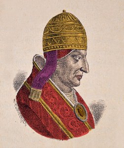 Retrato do Papa Inocêncio III (Innocenzo, Innocentius) (1198-1216) de Italian School