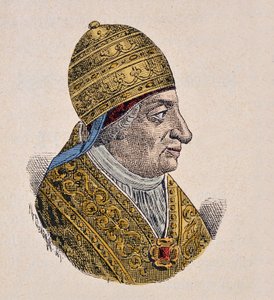 Retrato do Papa Inocêncio VII (Innocenzo, Innocentius) (1404-1406) de Italian School