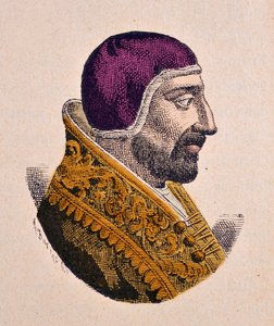 Retrato do Papa Inocêncio VI (Innocenzo, Innocentius) (1352-1362) de Italian School