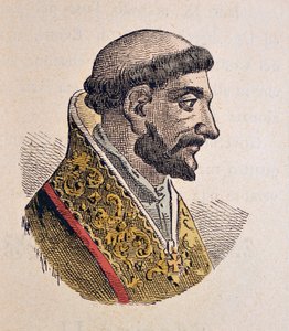 Retrato do Papa João XI (Giovanni, Ioannes) (931-935) de Italian School