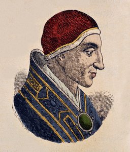 Retrato do Papa João XV (Giovanni, Ioannes) (985-996) de Italian School