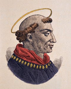 Retrato do Papa Leão IV (Leão, Leone) (847-855) de Italian School