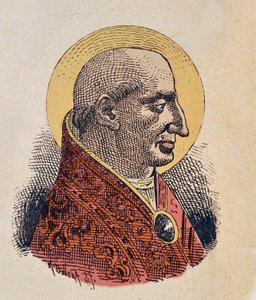 Retrato do Papa Lucius Ier (Lúcio I) (253-254) de Italian School