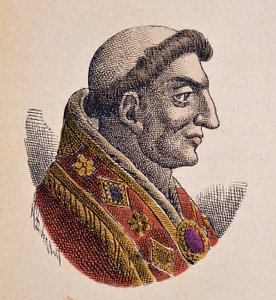 Retrato do Papa Marin Ier (Marinus, Marino) (882-884) de Italian School