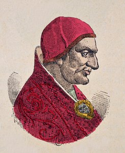 Retrato do Papa Sabinien (Sabiniano ou Sabiniano ou Sabinianus) (604-606) de Italian School
