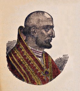 Retrato do Papa Teodoro Ier (Theodorus ou Teodoro) (642-649) de Italian School
